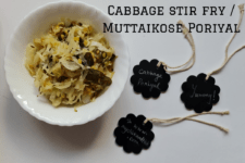Cabbage stir fry / Muttaikose Poriyal